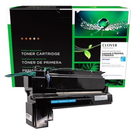 Cig Clover Imaging Remanufactured High Yield Cyan Toner Cartridge for Lexmark C792 201360P